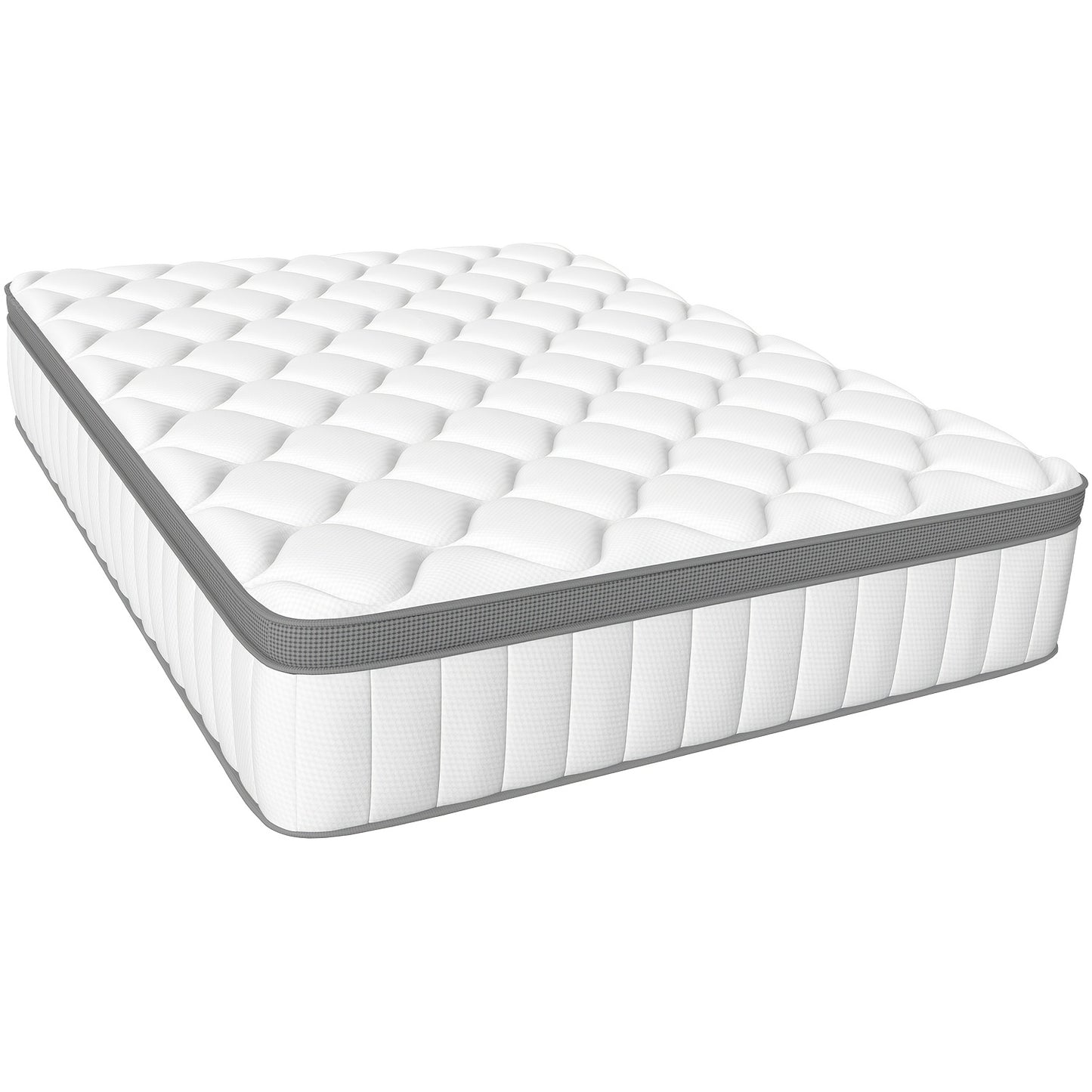 Kaluote 25cm Height Pocket Spring Mattress - 140x190cm Medium Firmness Breathable Ergonomic Design, Hypoallergenic & Pressure-Relieving, No Power Needed, Durable Fabric & Metal Frame for Spinal Support & Restful Sleep, Comfor
