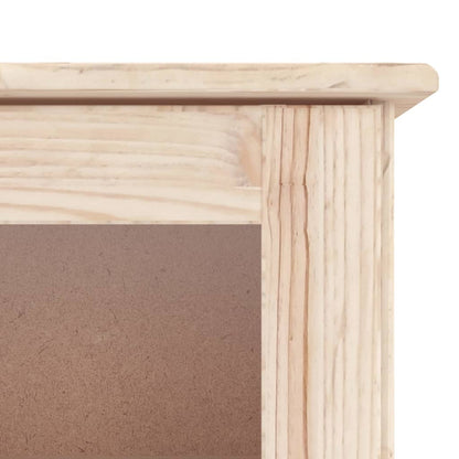 Kast – Hoge Kast – Opbergkast – Opbergmeubel – Woonkast – Massief Dennenhout – Ruime Indeling met Glazen Deuren