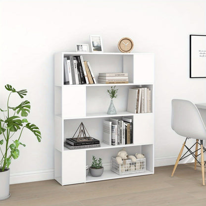 Boekenkast Wit – Room Divider – Opbergkast – Wandkast – Vakkenkast – Modern Design – 100x24x124 cm – Multifunctioneel Voor Woonkamer & Kantoor