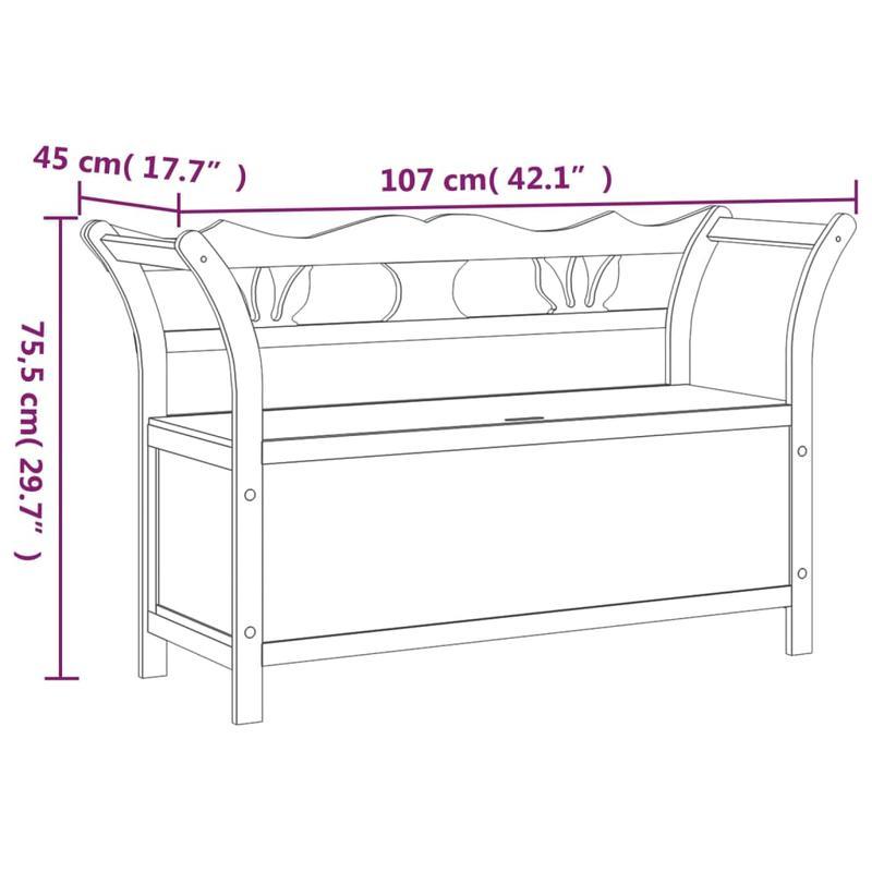 Solid Pine Wood Bench 107x45x75.5cm - Modern Entryway Bench with Storage, White Finish Multi-Functional Shoe Rack & Living Room Stool, Durable Minimalist Design, Living Room Storage | Modern Minimalist Bench | Durable Constru