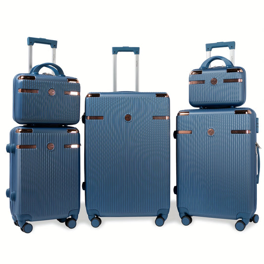Koffer – Reiskoffer – Trolley – Bagagekoffer – Harde Koffer – Diepblauw – ABS Behuizing – 360° Zwenkwielen
