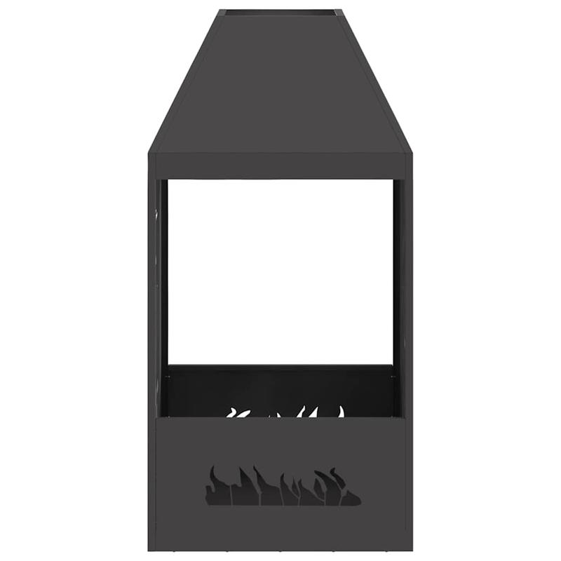 Vuurkorf Zwart 50 x 50 x 100cm Koudgewalst staal This stylish rectangular outdoor fire pit provides warmth and ambiance on chilly evenings. It's built to last, so you don't have to worry about wear and tear. It's the perfect