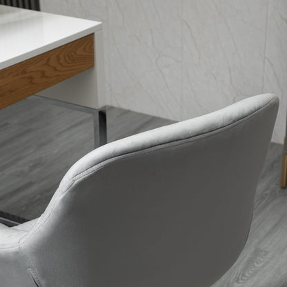 Bureaustoel – Kantoorstoel – Stoel – Werkstoel – Bureaustoelen – Ergonomisch – Hoogte Verstelbaar – Grijs – Comfortabele Polyester Bekleding – Max. 120 kg Draagvermogen