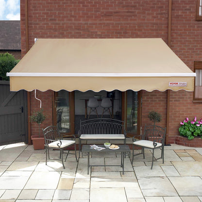 Uittrekbaar Zonnescherm – Terraszonwering – Patio Zonnescherm – Balkonscherm – Zonnescherm Uitschuifbaar – Waterafstotend Polyester – Verstelbare Hoek 10x8 ft