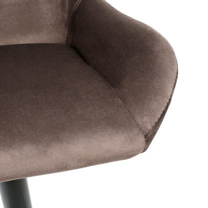 Set of 4 bar stools, adjustable height, 360 degree swivel, velvet high stool set, metal frame