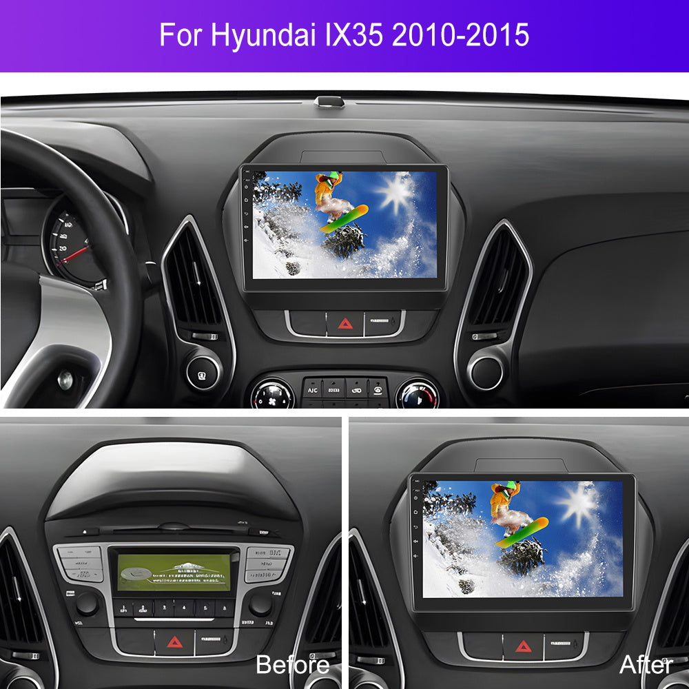 Double Din Android Autoradio – Android Car Stereo – 10 Inch Touchscreen Radio – Car Audio Systeem – Multimedia Speler – Draadloze CarPlay & Android Auto – GPS Navigatie Met Offline Kaarten – AHD Achteruitrijcamera Met Microfoon