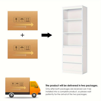 Ladekast – Boekenkast – Opbergkast – Kast Met Laden – Dressoir – Massief Hout – 3,2+ Kubieke Voet Opslag – Natuurlijk Hout Uitvoering