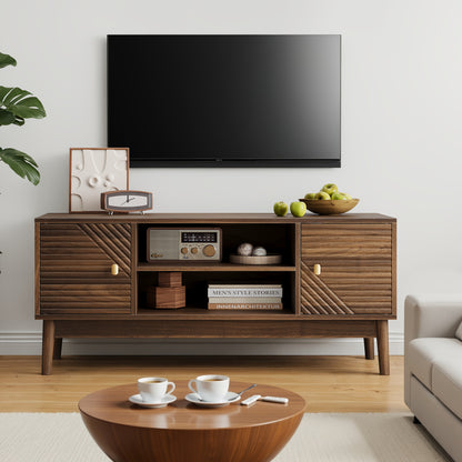 TV-meubel – TV-standaard – TV-meubelkast – Mediameubel – TV-console – Mid-century modern – Bamboe materiaal – Geschikt voor 32-45 inch TV