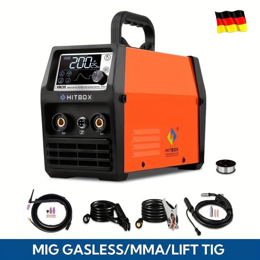 3-in-1 Lasmachine – Mig Lasser – Tig Lasser – MmA Lasapparaat – Draadvoeding Lasser – Geen Gas Nodig – Digitaal Display – 200 Ampère