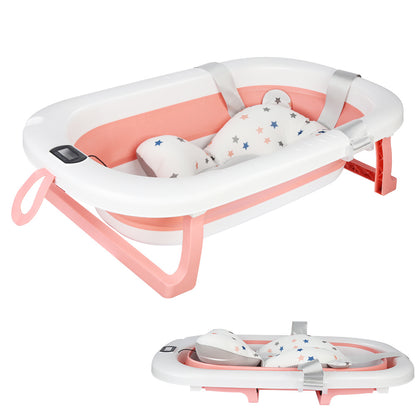 Inklapbaar Dierenbad – Huisdierenbad – Kattenbad – Hondenbad – Dierenwasbak – Lichtgewicht Kunststof – Inclusief Afvoerklep – 76x45x18 cm – Roze