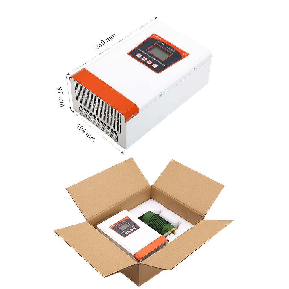 Hybride Wind- En Zonne-energie Systeem – Wind- En Solar Generator – Off-grid Stroomvoorziening – MPPT Laadregelaar – 3000W Wind + 1000W Zon – LCD Display – Stof- En Waterbestendig