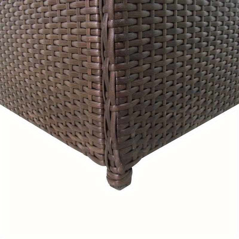 Opbergbox Tuin – Tuinkist – Tuinopbergbox – Berging – Tuinmeubelopslag – Bruin – Poly Rattan – 120x50x60 cm – Weerbestendig – Ruime Opbergruimte