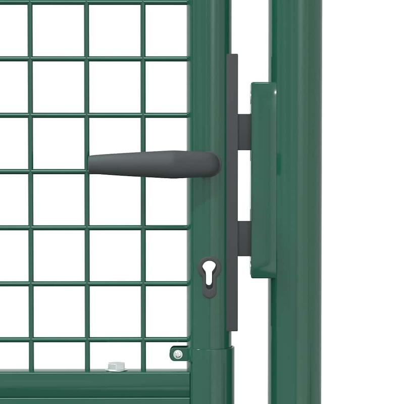 Solid Fence gate steel 100 x 75cm green, Garden Fencing, Outdoor Gate, Modern Fencing, Minimalist Gate, Longlasting Gate, Rustresistant Gate, Metal Fence, Gate Post