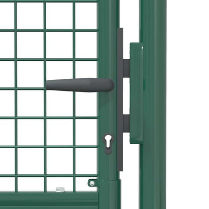 Solid Fence gate steel 100 x 75cm green, Garden Fencing, Outdoor Gate, Modern Fencing, Minimalist Gate, Longlasting Gate, Rustresistant Gate, Metal Fence, Gate Post