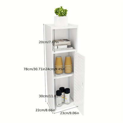 Badkamerkast – Opbergkast – Kolomkast – Badmeubel – Wastafelonderkast – Lichtgewicht PVC – Compact 23x22x78 cm