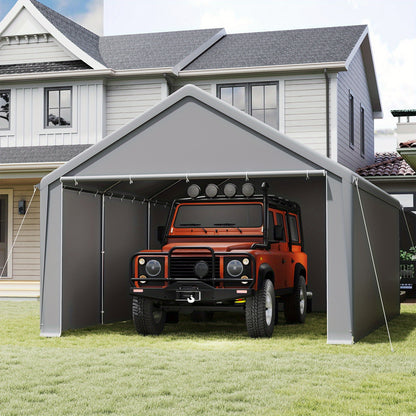 Overkapping Auto – Carport – Garage Tent – Buiten Tent – Schuilhok – 3x6 Meter – Stevig Gegalvaniseerd Stalen Frame – Waterafstotend PE Doek