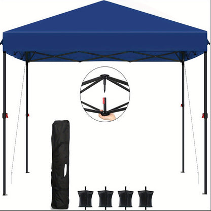 Opvouwbare Tuinpaviljoen – Partytent – Tuinkamer – Tent – Overkapping – Donkerblauw – Stevig Stalen Frame – 3 x 3 Meter