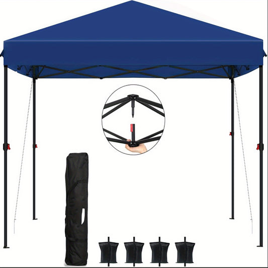 Opvouwbare Tuinpaviljoen – Partytent – Tuinkamer – Tent – Overkapping – Donkerblauw – Stevig Stalen Frame – 3 x 3 Meter