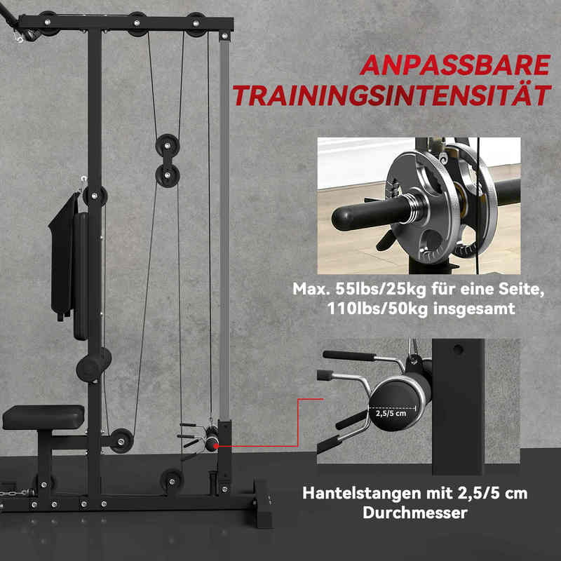 Roeimachine – Roeitrainer – Roeiapparaat – Fitnessapparaat – Hometrainer – Stalen Constructie – Instelbare Voetsteunen & Gevoerde Rugleuning – Full-Body Workout – Ruimtebesparend Zonder Elektronica