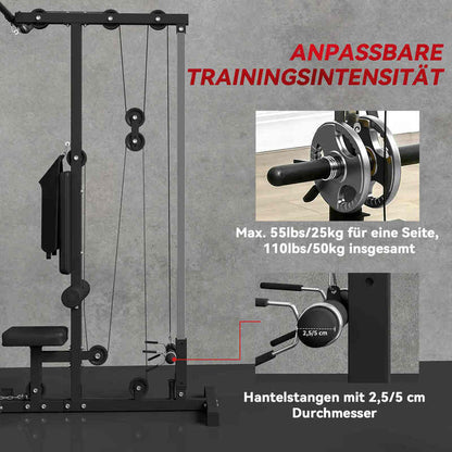 Roeimachine – Roeitrainer – Roeiapparaat – Fitnessapparaat – Hometrainer – Stalen Constructie – Instelbare Voetsteunen & Gevoerde Rugleuning – Full-Body Workout – Ruimtebesparend Zonder Elektronica