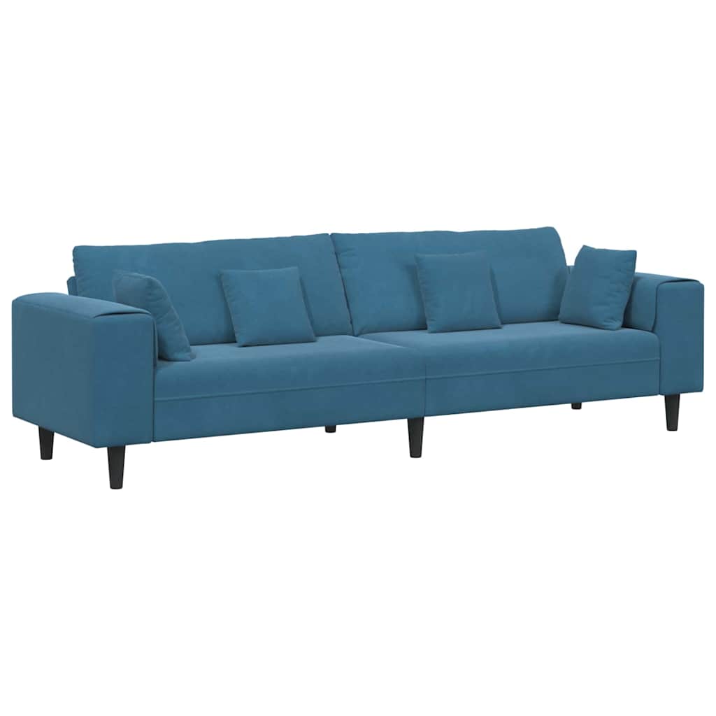 Velvet Bank – Fluwelen Sofa – Zitbank – Bankstel – Woonkamerbank – Zwart – Stevig Houten Frame – Comfortabele Foamvulling