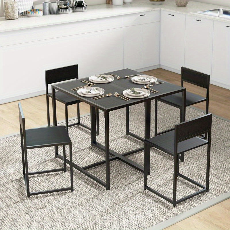 Bartafelset – Bartafel – Barkrukken – Barstoelen – Barmeubel – Variant 835-136V80BK – Compact 90x47x76 cm – Duurzaam Metaal-Hout Design