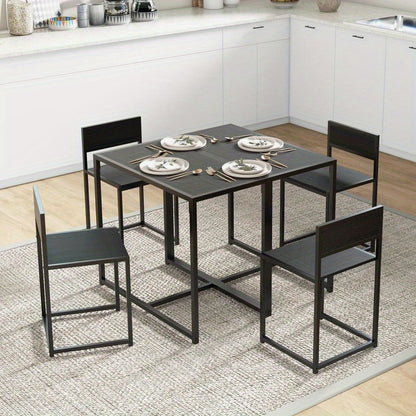 Bartafelset – Bartafel – Barkrukken – Barstoelen – Barmeubel – Variant 835-136V80BK – Compact 90x47x76 cm – Duurzaam Metaal-Hout Design