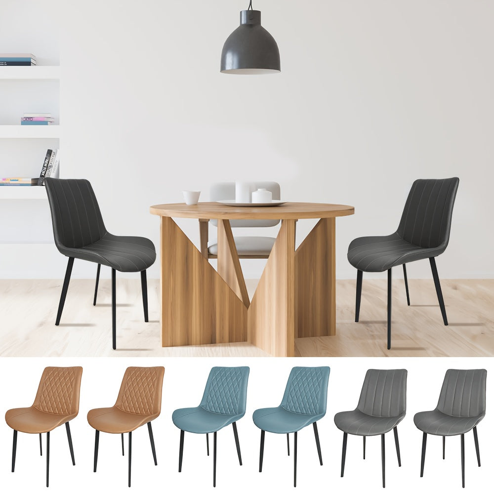 Eetkamerstoelen – Stoelen – Kuipstoelen – Dining Chairs – Keukenstoelen – Grijs – Ergonomisch Comfort – Metaal Met Poedercoating