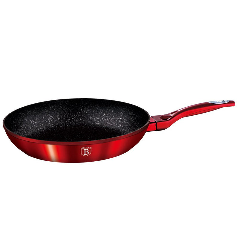 Grillpan – Steakpan – Barbecuepan – Koekenpan – Braadpan – 15-delige granieten pannenset – Aluminium met drievoudige anti-aanbaklaag – Geschikt voor alle warmtebronnen