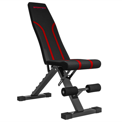 Fitnessbank – Inklapbare Trainingsbank – Krachtbank – Dumbbellbank – Workoutbank – Zes Verstelbare Rugleuningstanden – Stevig Gepoedercoat Stalen Frame – Zwart