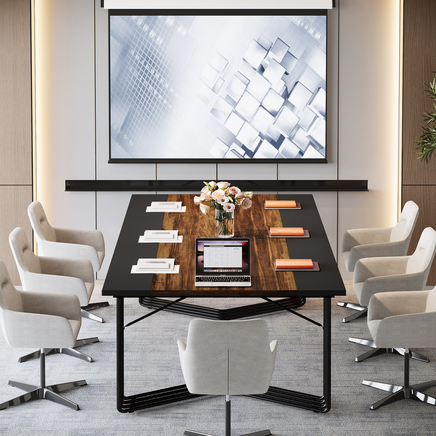 Hoekboekenplank – Hoekrek – Boekenrek – Opbergkast – Wandkast – 7 Lagen – Industrieel Vintage Design – 200 cm Hoog – Rustiek Bruin Hout Met Zwart Metaal