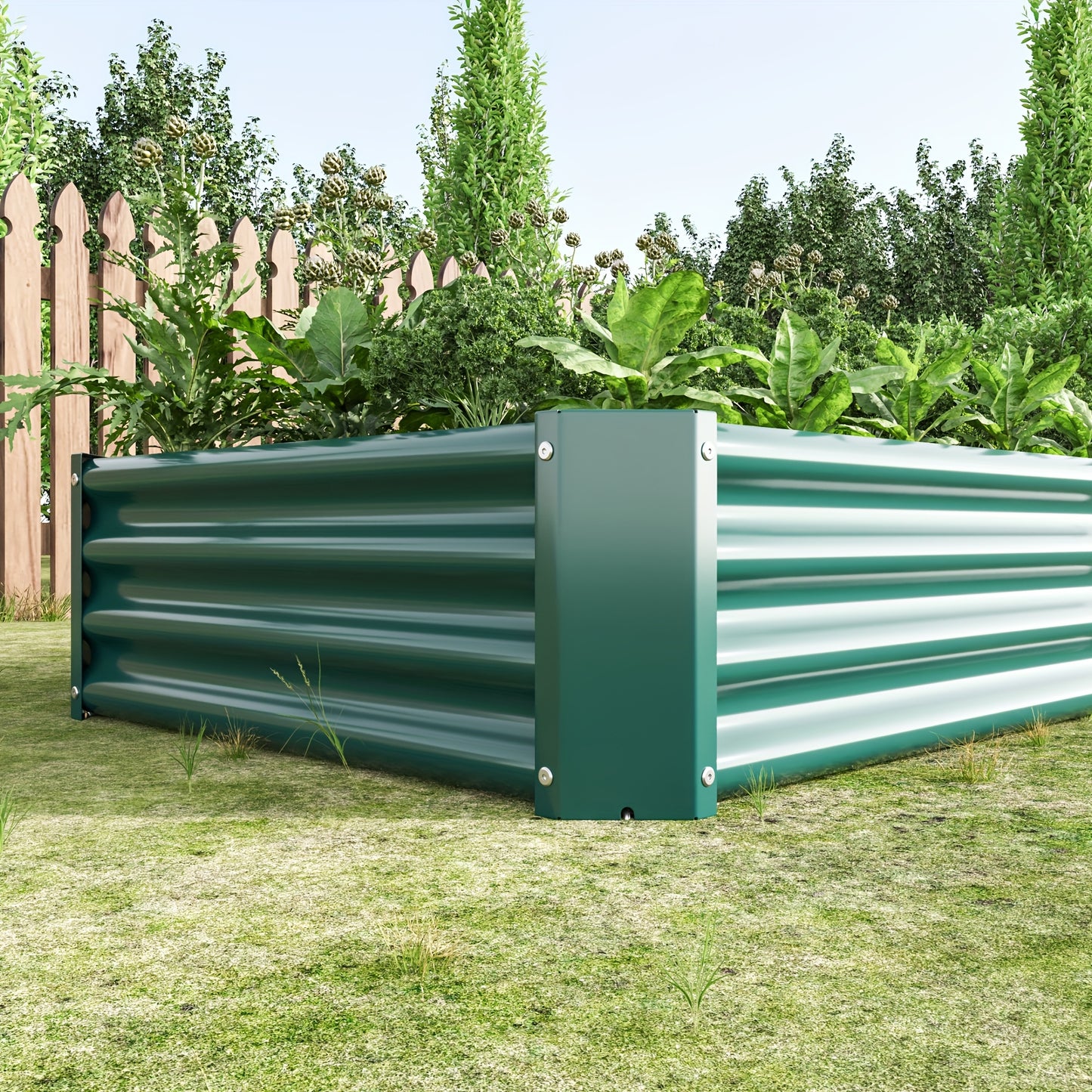 Hoogtebed Tuin – Verhoogd Plantenbed – Moestuinbak – Tuinbak – Bloemenbak – Metalen Plantbak – Stevig Stalen Frame – Zonder Bodem Ontwerp