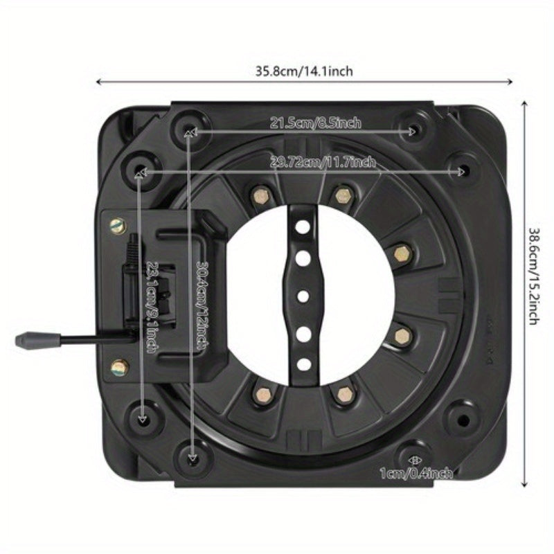 Heavy Duty Draaibare Zitbasis – Zitplaat – Zitplaat Draaibasis – Stoel Draaiplateau – Stalen Swivel Base Zwart – 360° Rotatie – 130 kg Draagvermogen