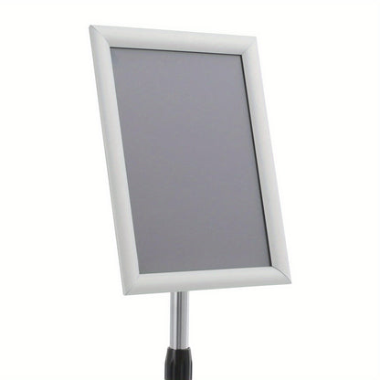 Folderhouder – Brochurehouder – Folderrek – Reclamehouder – Display – Verstelbare Hoogte 80-130 cm – RVS en PVC