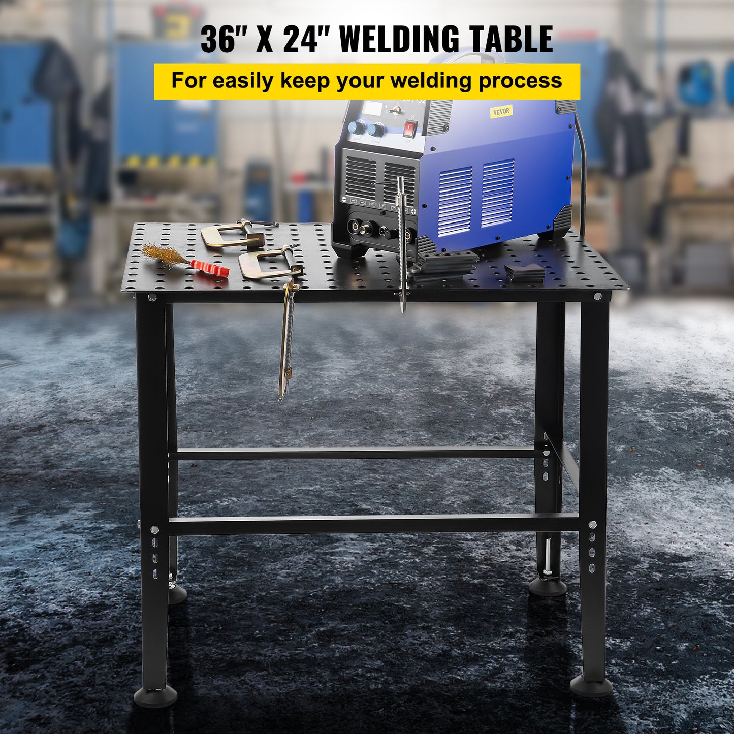 Laswerkbank – Lastafel – Werkbank – Mobiele Werktafel – Soldeertafel – Carbonstaal – 91x61 cm – 360 kg Draagvermogen
