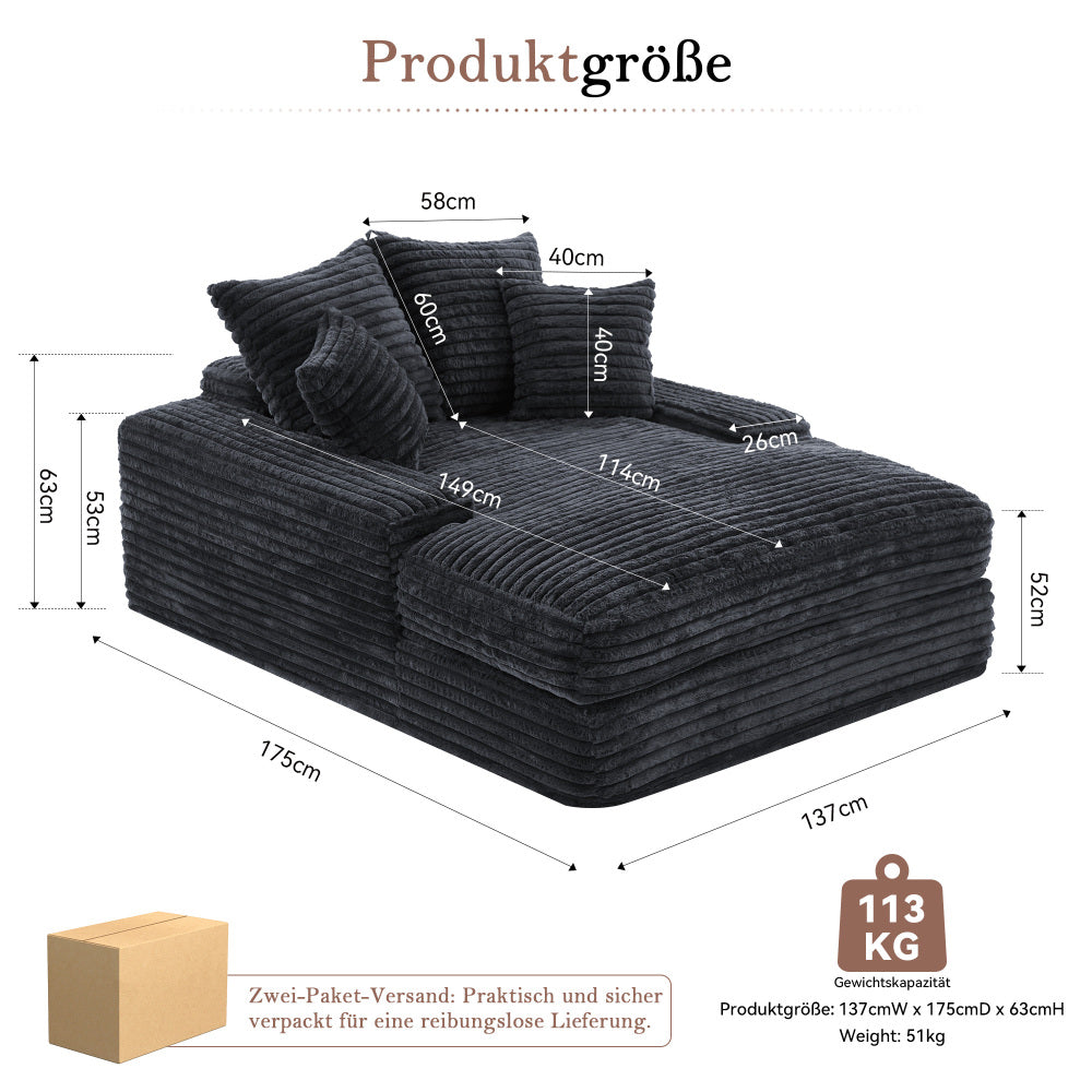 Slaapbank – Bedbank – Sofa Bed – Zetelbed – Bedbank Met Kussen – Memory Foam Comfort – Luxe Fluweel Bekleding – Grijs – Inclusief 4 Kussens – Direct Gebruiksklaar