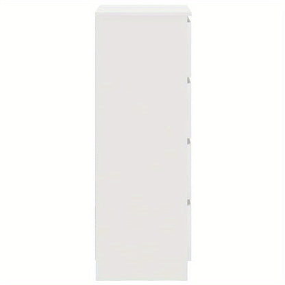 Dressoir – Kast – Opbergmeubel – Ladekast – Sideboard – Wit – Compact 37,5x35x99 cm – Hoogwaardige Hout & Kunstplaat