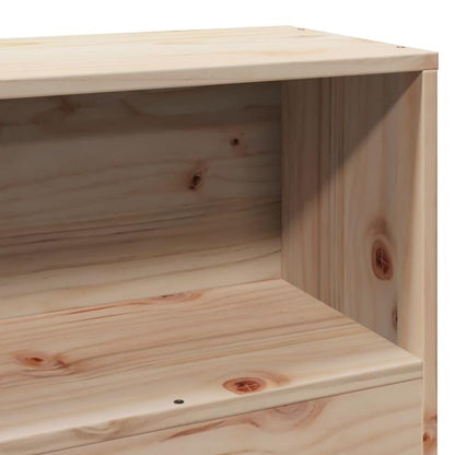 Hoofdeinde – Bedpaneel – Slaaphouten Paneel – Bedombouw – Bedframe Hoofdsteun – Massief Dennehout – Opbergruimte Ingebouwd – 75 cm Hoogte
