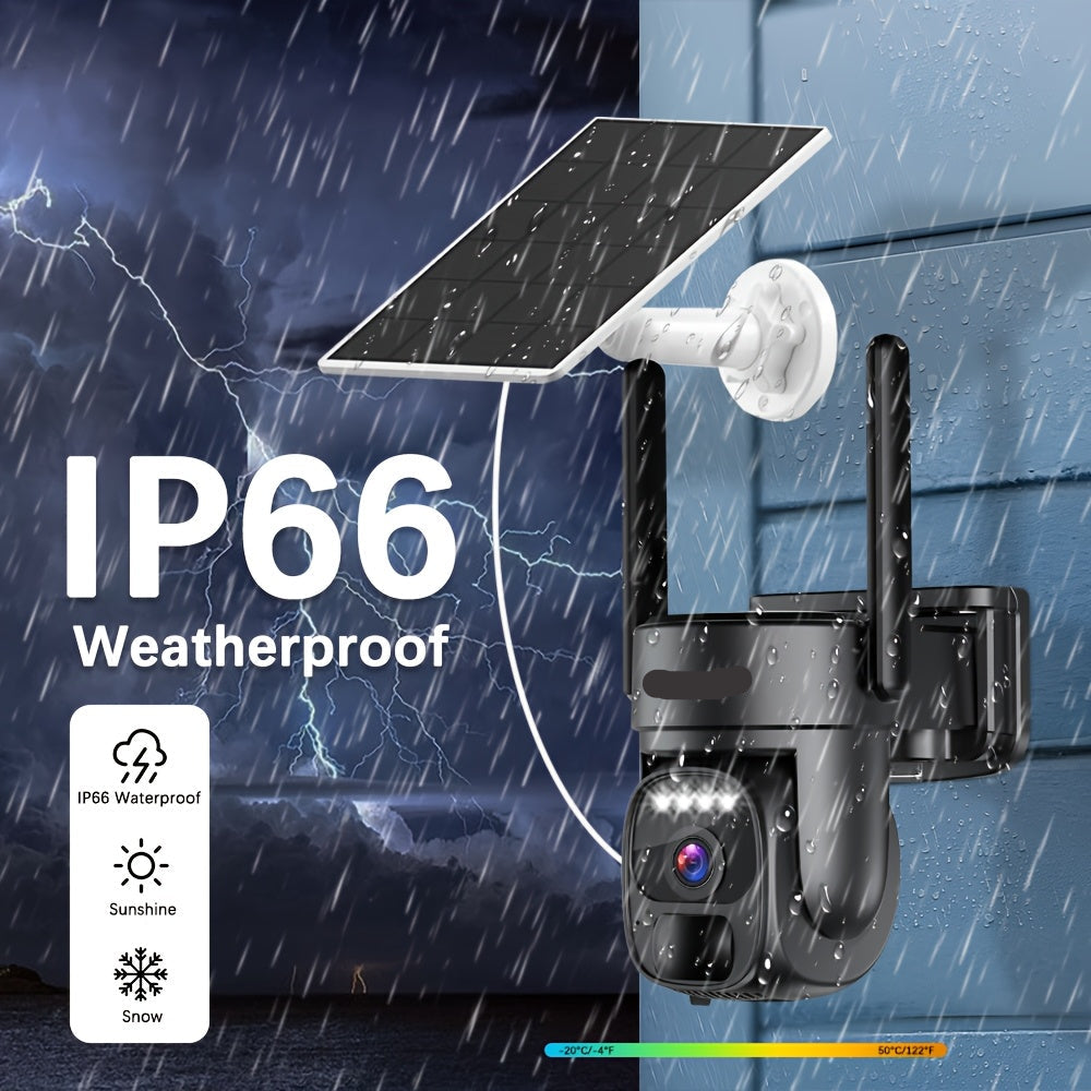 Draadloze Beveiligingscamera – Zonne-energie Camera – Buiten Camera – 1080p Camera – IP66 Weerbestendig – 360° PTZ – 4G Connectiviteit
