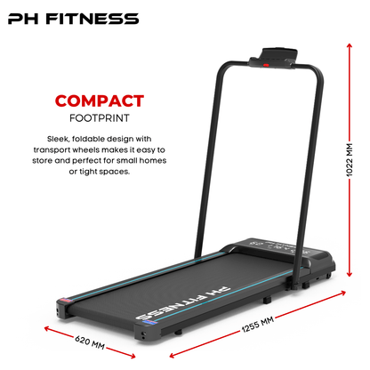 Loopband – Opvouwbare Treadmill – Thuisfitness – Cardiotrainer – Hardloopband – 1,5 PK Stille Motor – Bluetooth App Connectiviteit
