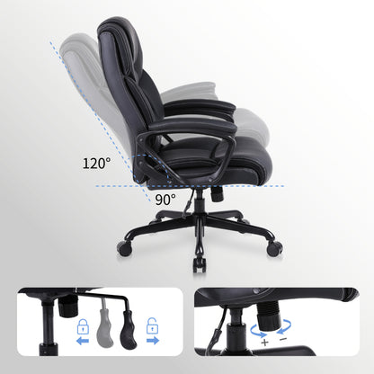 Bureaustoel – Ergonomische Stoel – Kantoorstoel – Office Chair – Draaistoel – Hoge Rugleuning – Memory Foam Zitting – Metalen Frame