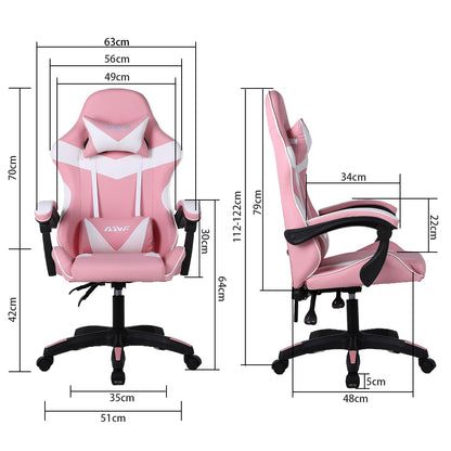 High-Back Gaming Chair PC Office Chair Computer Racing Chair PU Desk Task Chair Ergonomic Executive Swivel Rolling Chair with Lumbar Support for Back Pain Women, Men