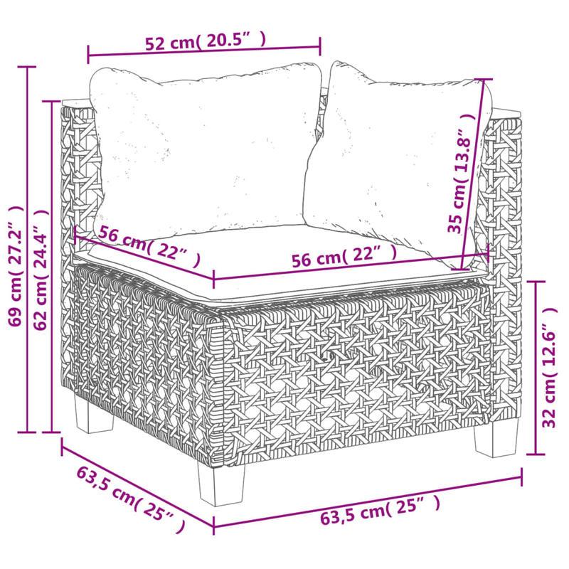 Buitenbank – Loungesofa – Loveseat – Tuinbank – Terrasbank – Beige Kussens – Weerbestendig Gevlochten Resin – Stevig Stalen Frame