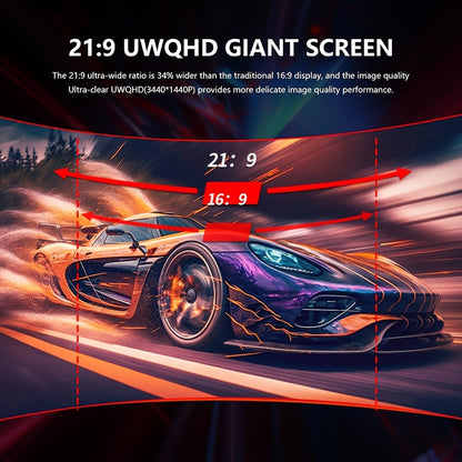 34 Inch Curved Monitor – Ultrawide Beeldscherm – Gaming Monitor – PC Monitor – Werk Monitor – UWQHD 3440x1440 – 165Hz Verversingssnelheid