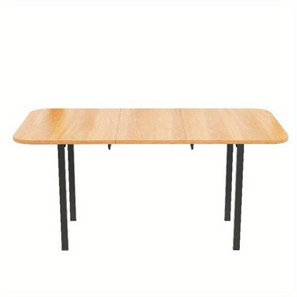 Uitklapbare Eettafel – Uitschuifbare Tafel – Keukentafel – Verstelbare Tafel – Vouwtafel – Stevige Aluminium Onderstel – Verstelbare Lengte 120-160 cm