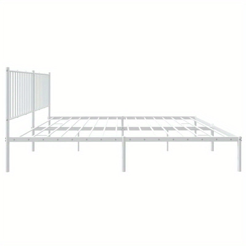 Bedframe – Bedombouw – Boxspring – Slaapkamerbed – Ledikant – Metaal Wit – 180x200 cm – Stevig en Modern Design