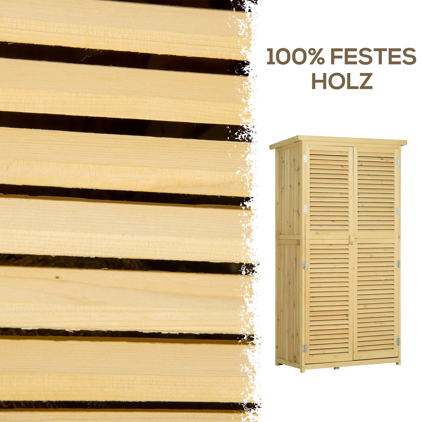 Tuinhuisje – Tuinkast – Tuinschuur – Gereedschapsschuur – Buitenberging – Houten Constructie – Weerbestendig Asfaltdak – Ventilerende Dubbele Deuren