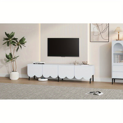 TV-Meubel – TV-Kast – TV-Standaard – Entertainmentmeubel – Dressoir – 177,8 cm extra lang – verstelbare planken met soft-close deuren