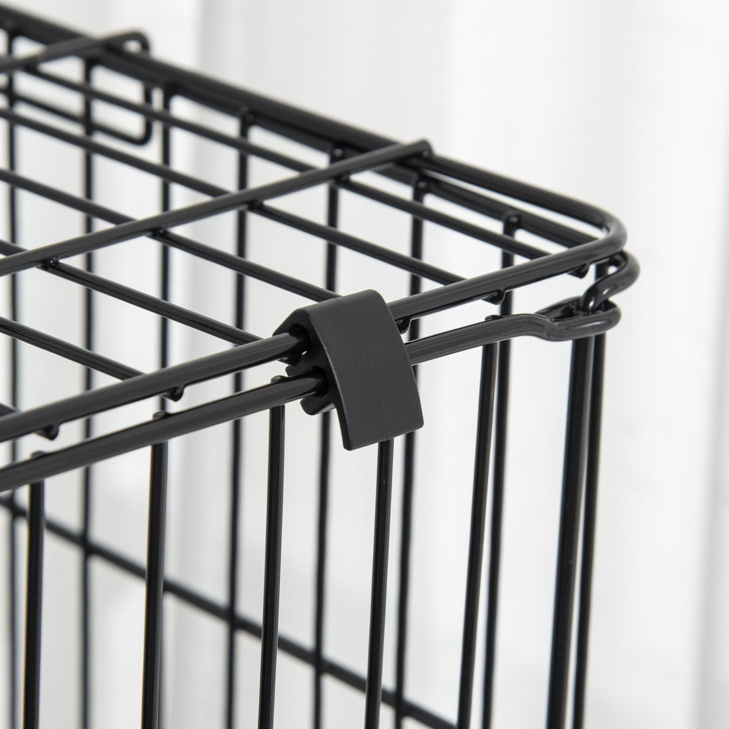 Kooi Kleine Knaagdieren – Huisdierkooi – Caviakooi – Konijnenhok – Hamsterkooi – Metalen Frame – 3 Verwijderbare Platforms – 4 Wielen Met Rem – 81,2x52,7x114 cm – Zwart