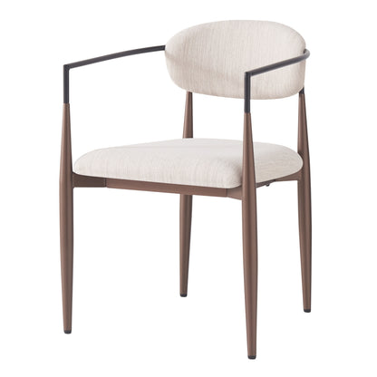 2pcs Modern Dining & Cosmetic Chairs with Adjustable Footrest - Ergonomic Design, High-Quality Linen Fabric, Metal Frame, Brown, Easy Assembly, No Power Needed, Perfect for Home or Office Use, Office Chair, Minimalist Chair,
